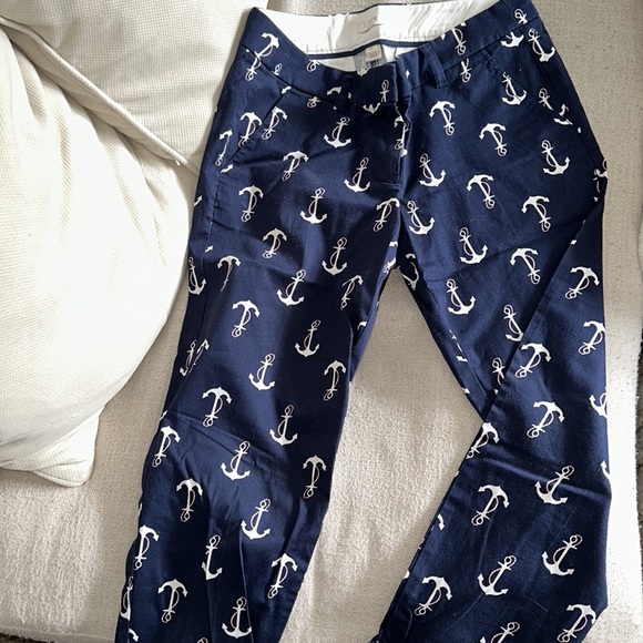 ‼️J. Crew Chino navy stretch chino pant w anchor accents (new without tags) - Picture 2 of 9